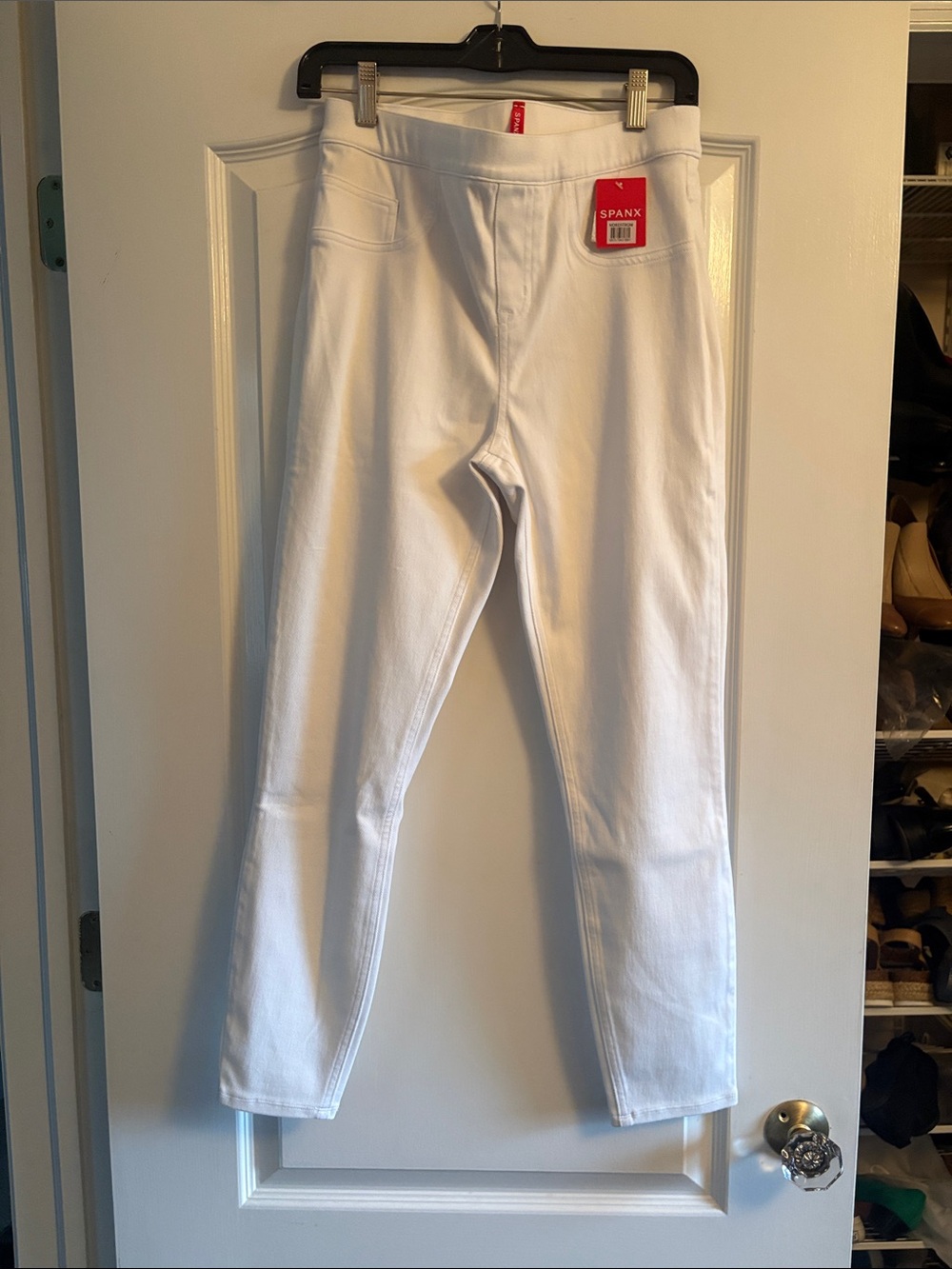 SPANX White Women's Skinny Ankle Pants - Pull-On Stretch